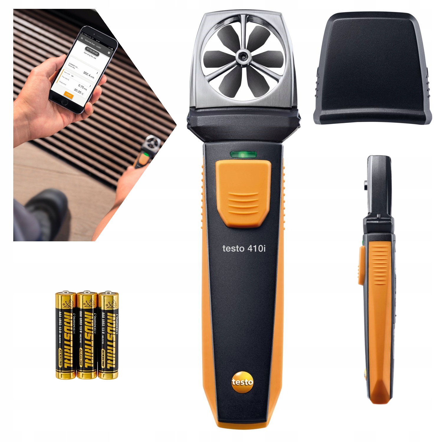 

Anemometr wiatraczkowy SmartSonda Testo 410i