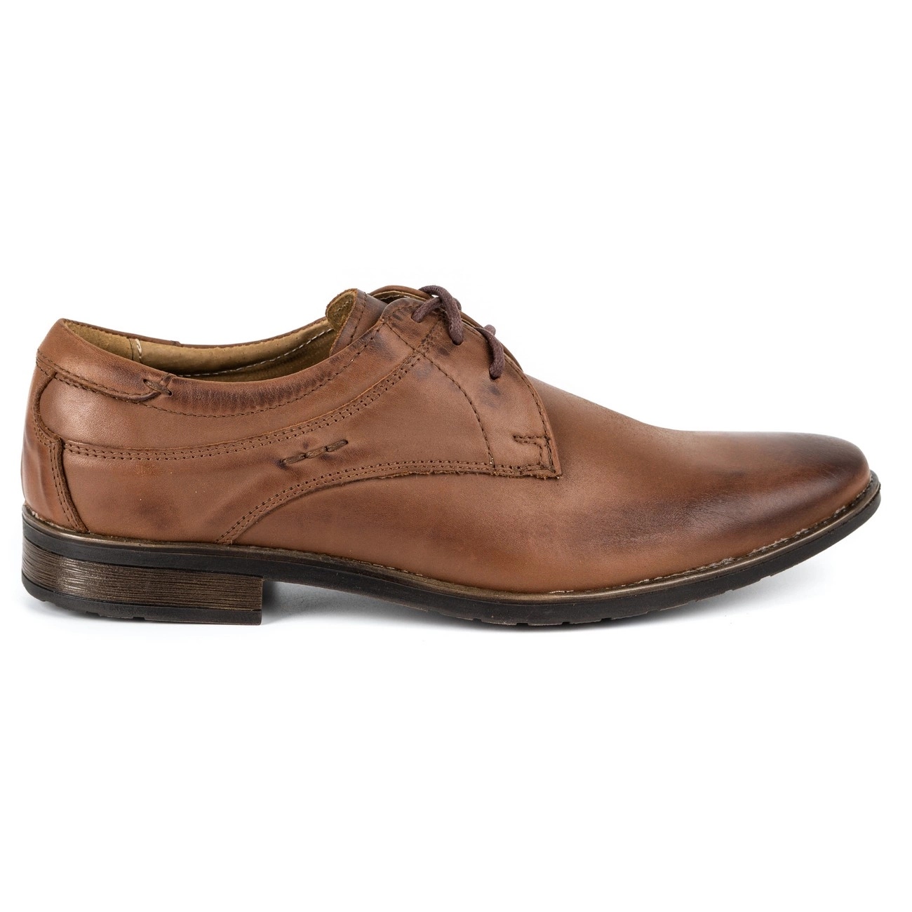 Elegantní pánské kožené šněrovací boty casual 877 hnědé 41
