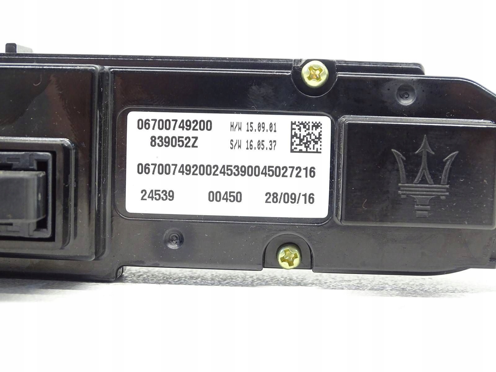 PANEL klími klimatizaci MASERATI GHIBLI III 06700749200
