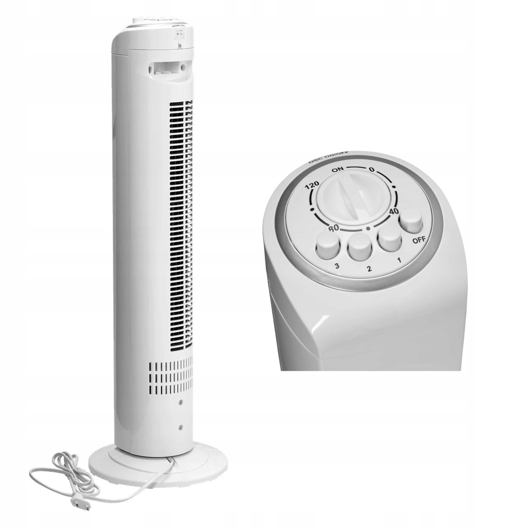 Stĺpový ventilátor 45 W 76 cm 45 W 3 rýchlosti