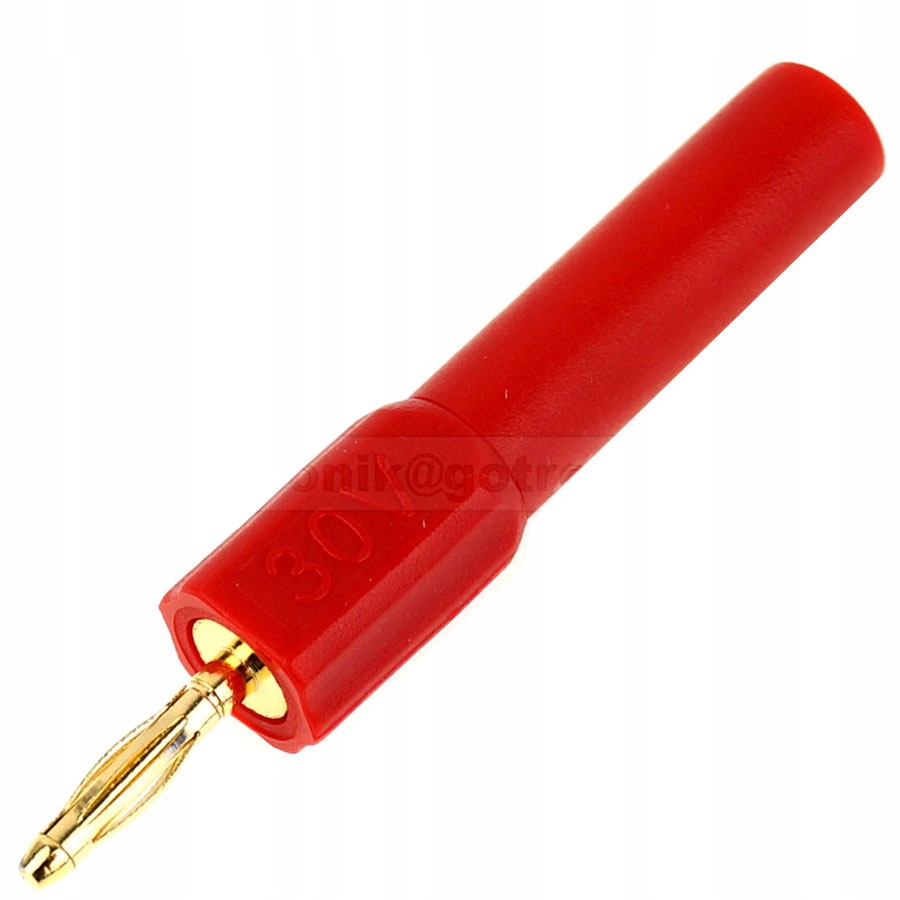 

Wtyk banan 2mm na wtyk banan 4mm czerwony 26.452.1