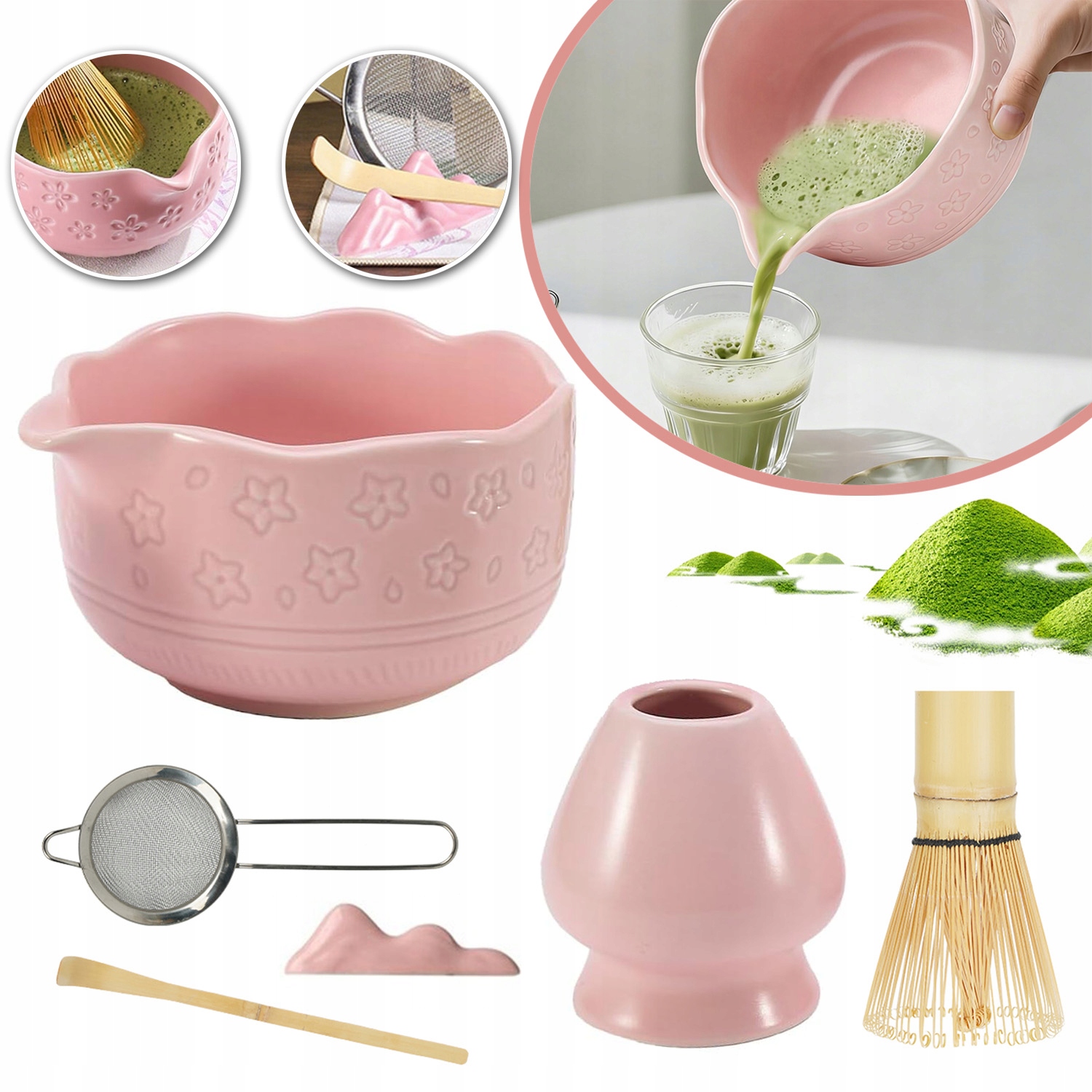 Sada Na Čaj Matcha Nástroj Na Čaj Matcha Trvanlivý Keramický Jako Dárek