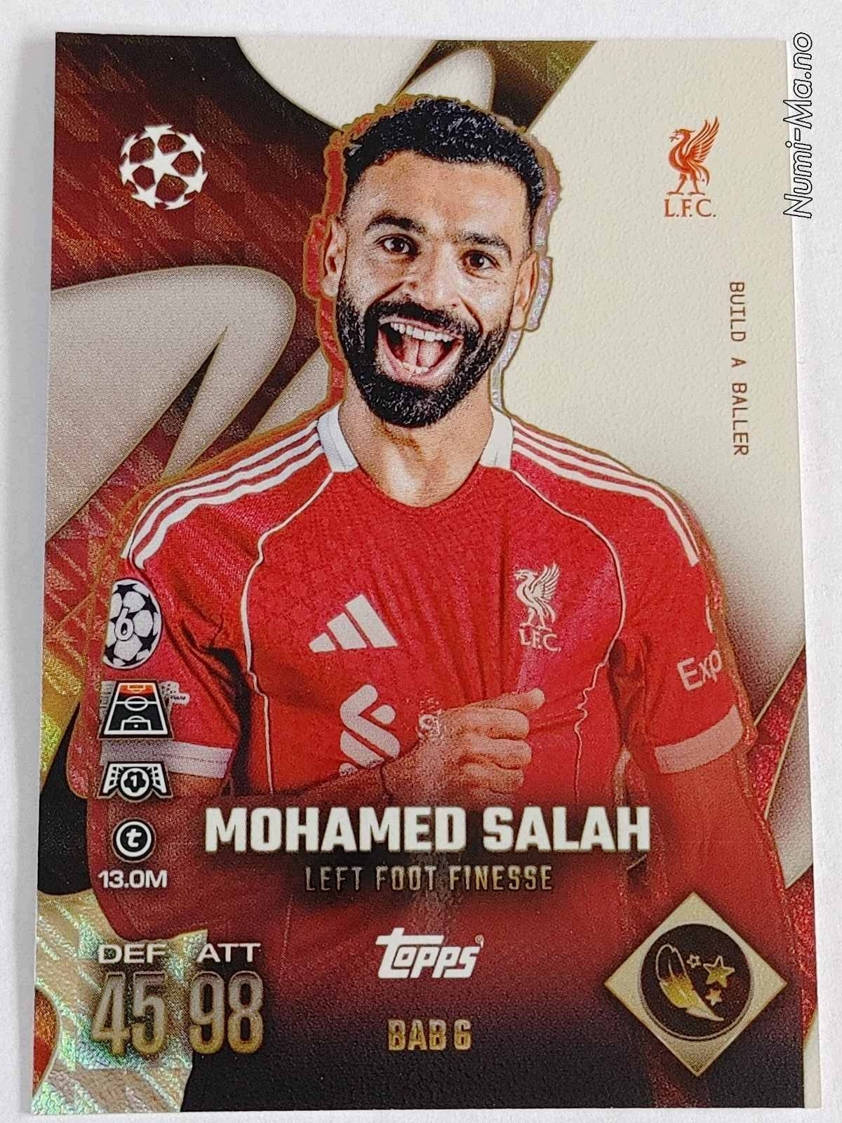 Topps Match Attax Extra 2025-2026 BAB6 Salah 9409
