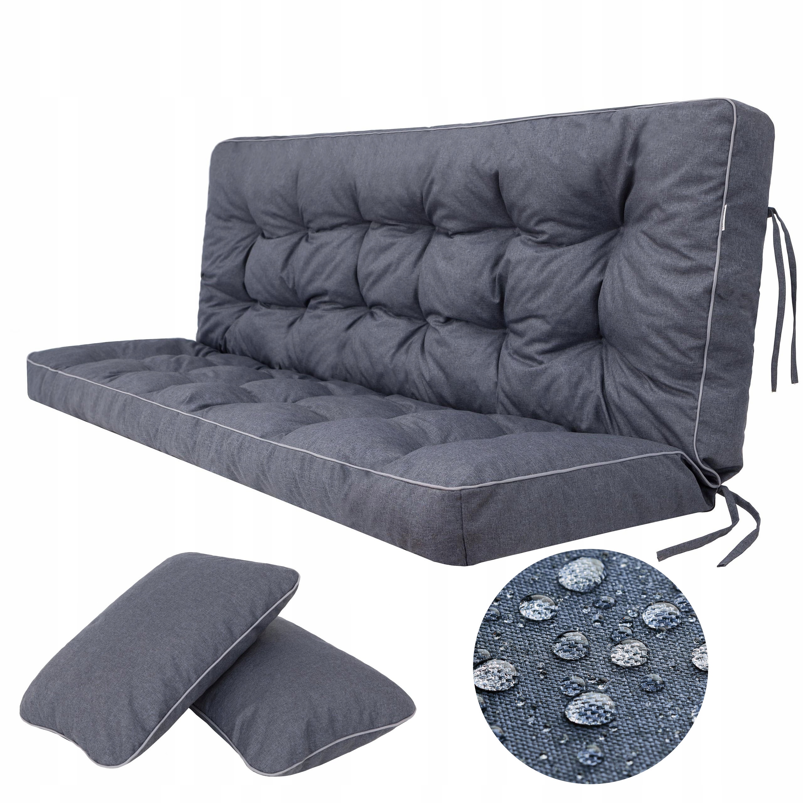 Vankúš na hojdačku Vankúš na záhradnú lavičku Vodotesný 150 cm 2 Jaśki