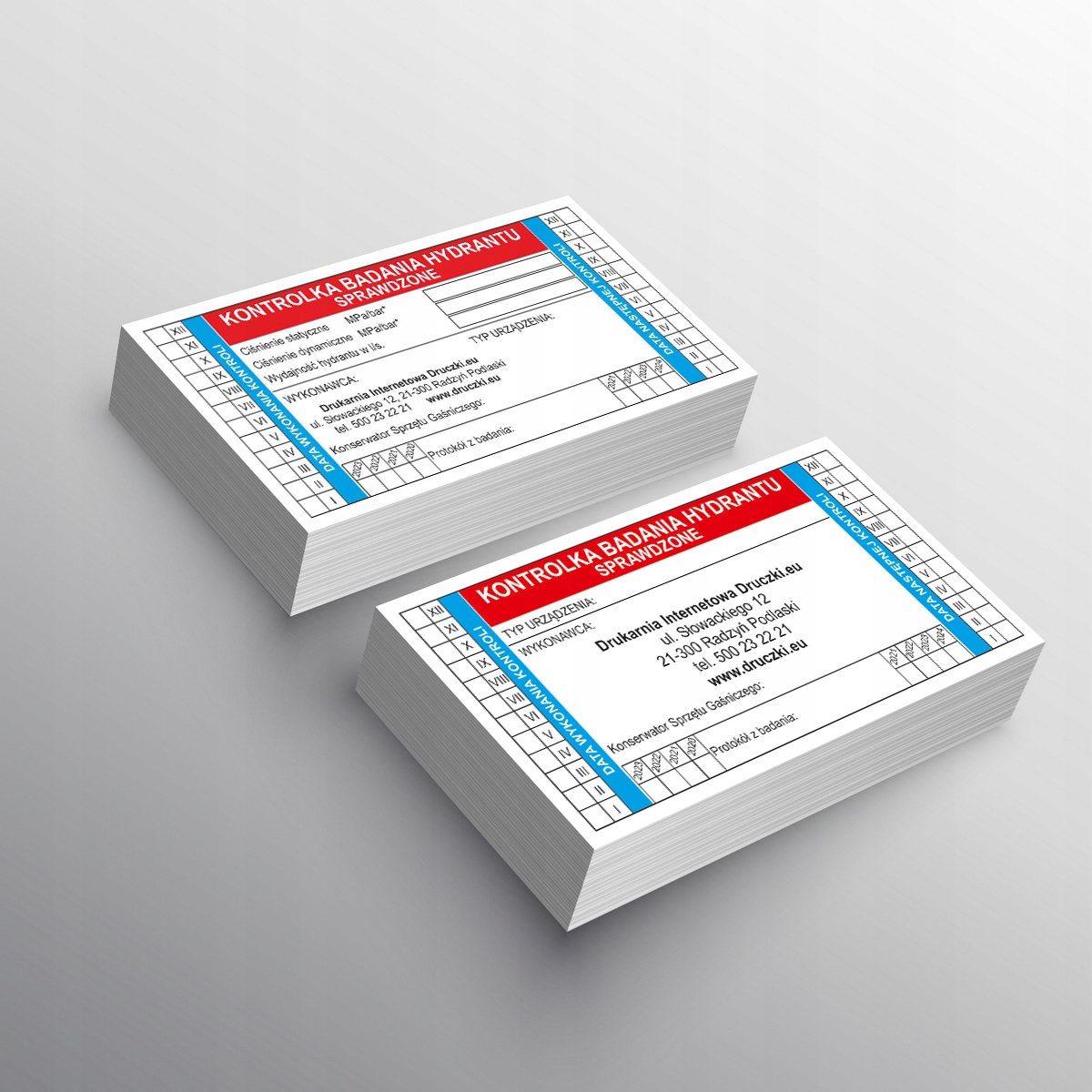 Kontrolka hydrantu! Naklejka,etykieta serwis!