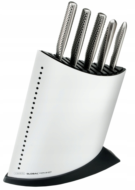 Global Blok na 9 nožov v tvare plachetnice, biely