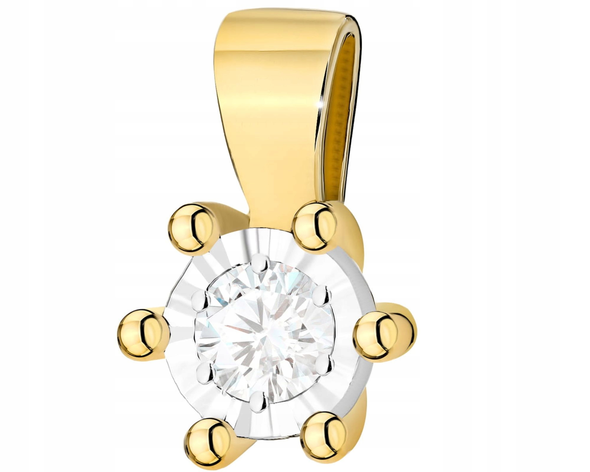 Zlatý Klasický Přívěsek Přívěsek S Briliantem A Diamantem 585 Dárek Gravírování