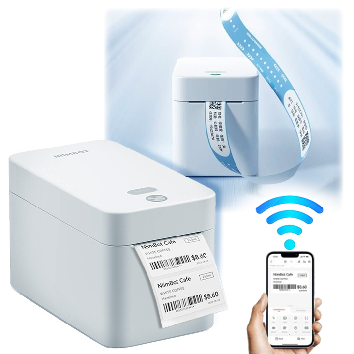 Drukarka termiczna WiFi + Bluetooth etykiet samoprzylepnych Niimbot K2