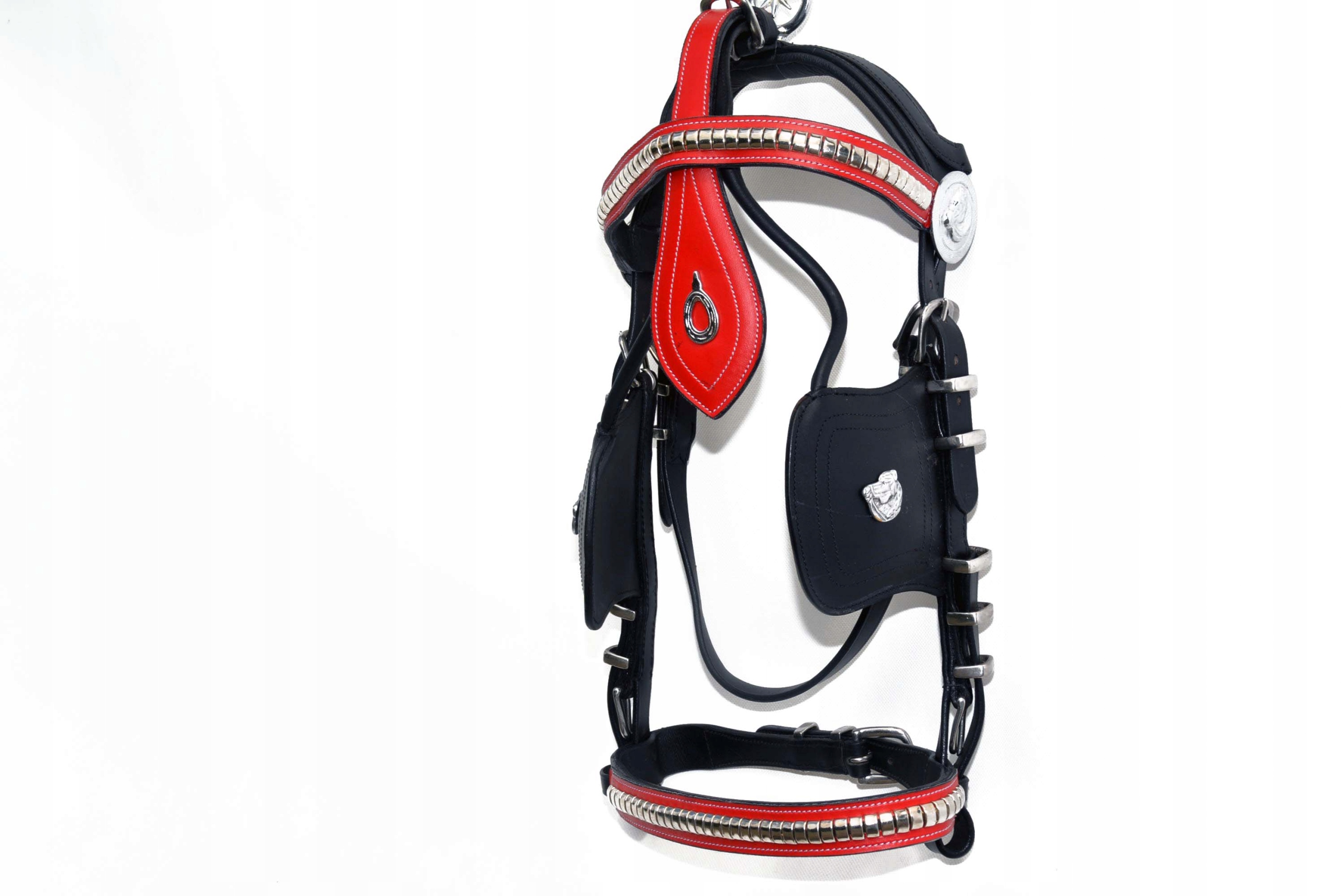 Ogłowie Zaprzęgowe Z Tulejką Na Pióropusz Roz . Kuc /shetty