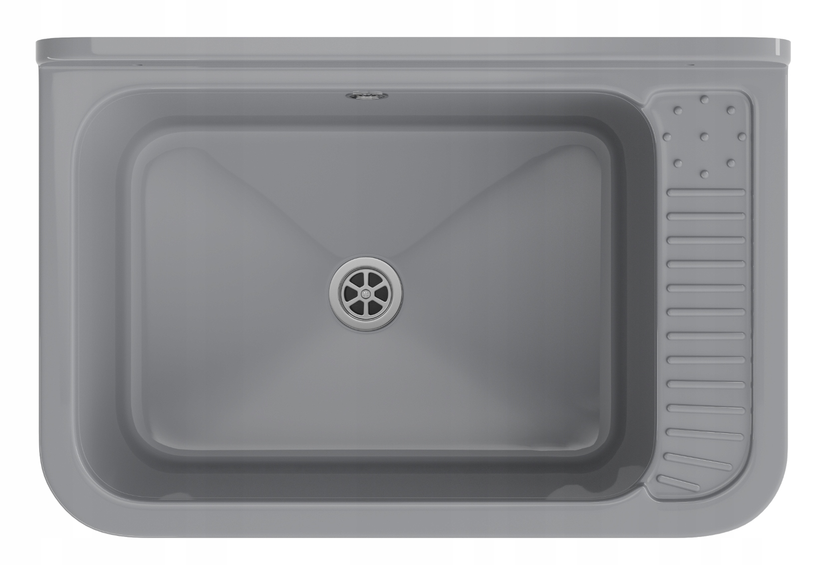 ZLEW GOSPODARCZY TECHNICZNY SZARY KOMORA ROBOCZA PRALNIA GARAŻ NEGRA DUŻA Kształt prostokątny