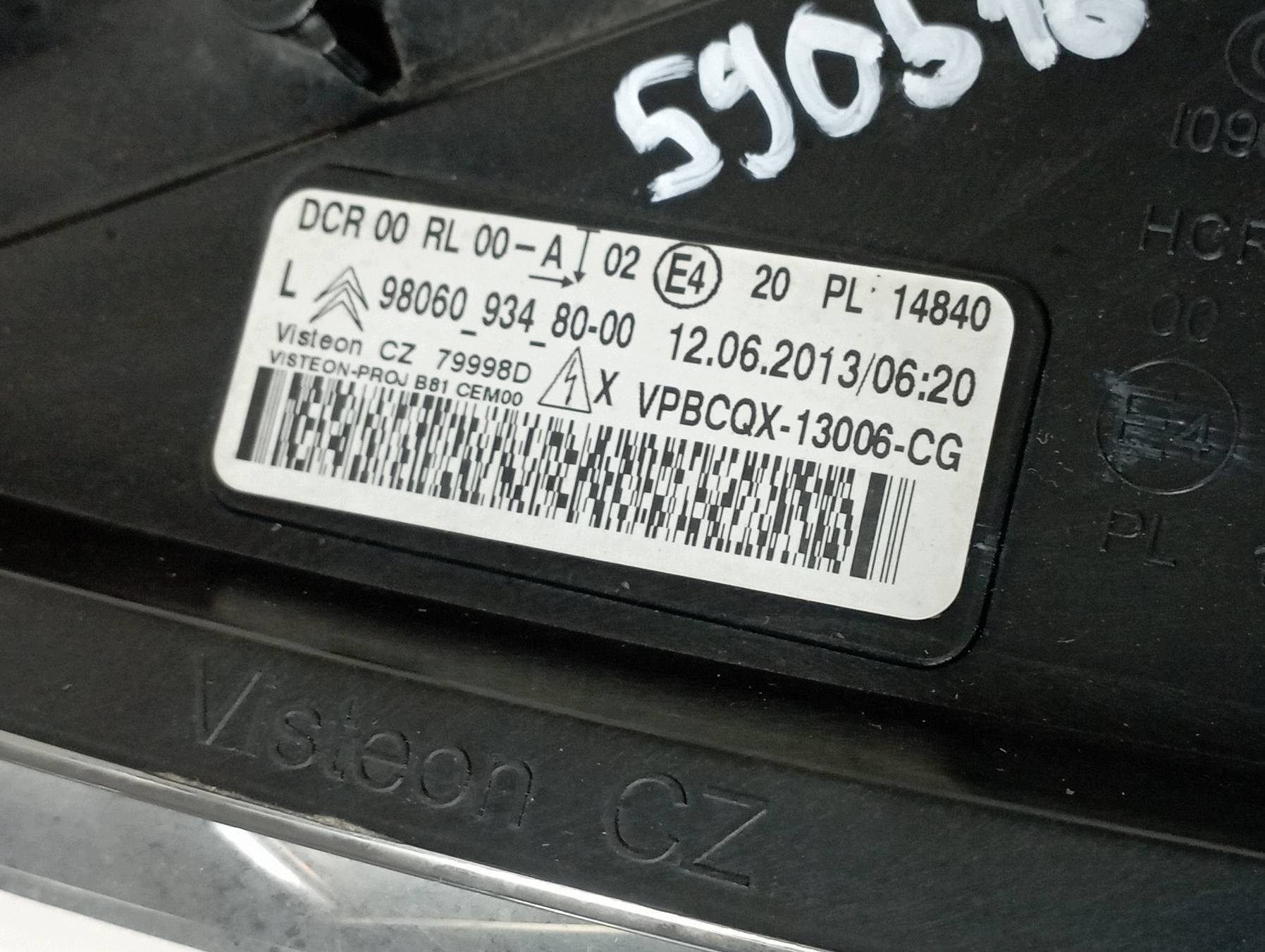 light front left XENON EUROPA 9806093180 Citroen DS5 and (2011- )