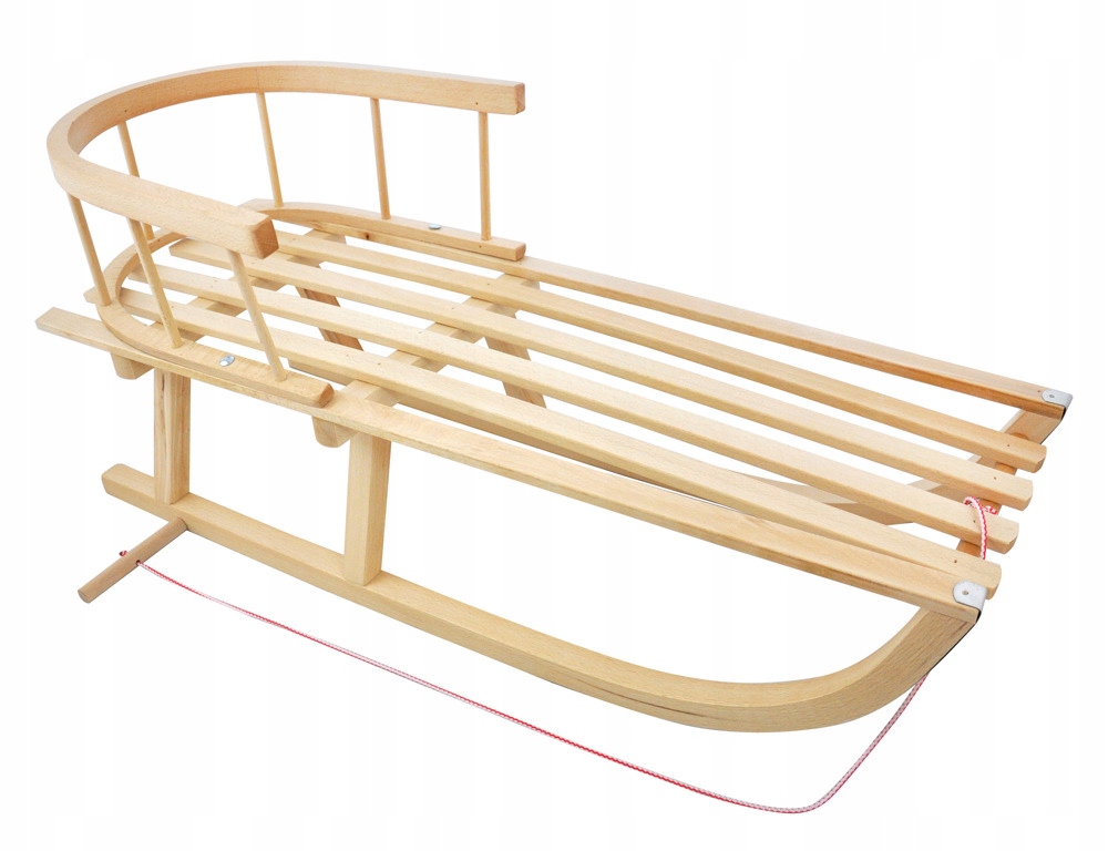 

Drewniane sanki z oparciem Polskie Solidne