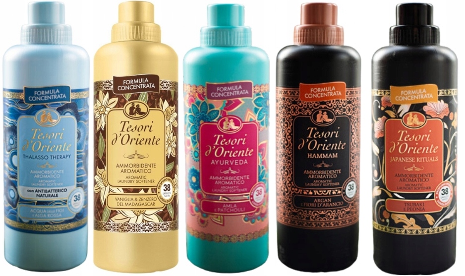 Tesori d'Oriente Sada 5 ks italských tekutá aviváž 760 ml Tvahj