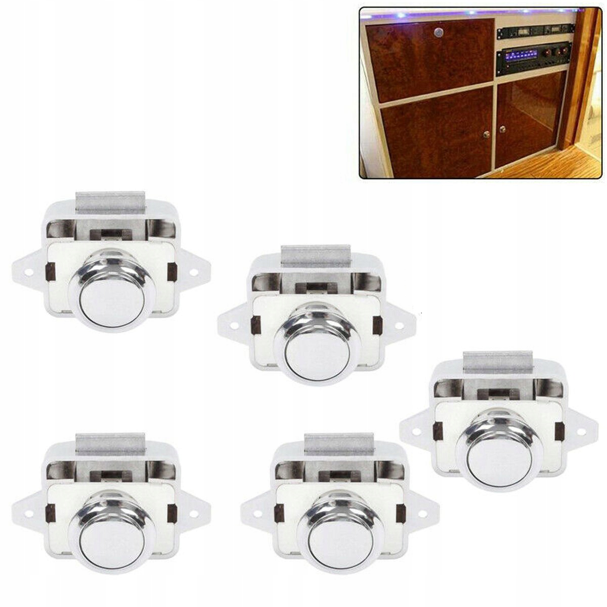 Zatrzask blokada drzwi szuflada Push Button 10SZT Marka Inna