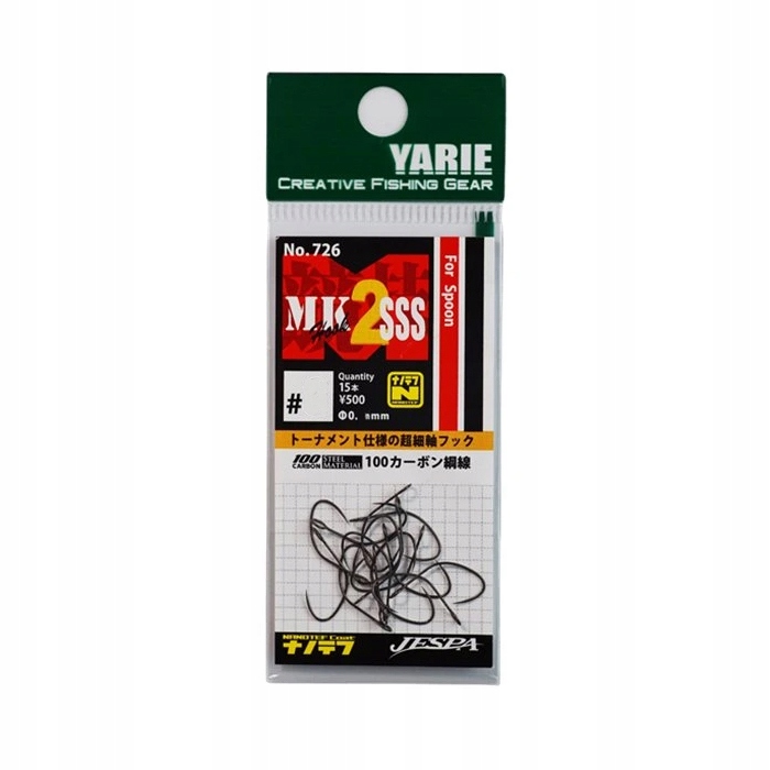 Yarie 726 Mk Hook 2 Sss r.8 15szt. haczyki