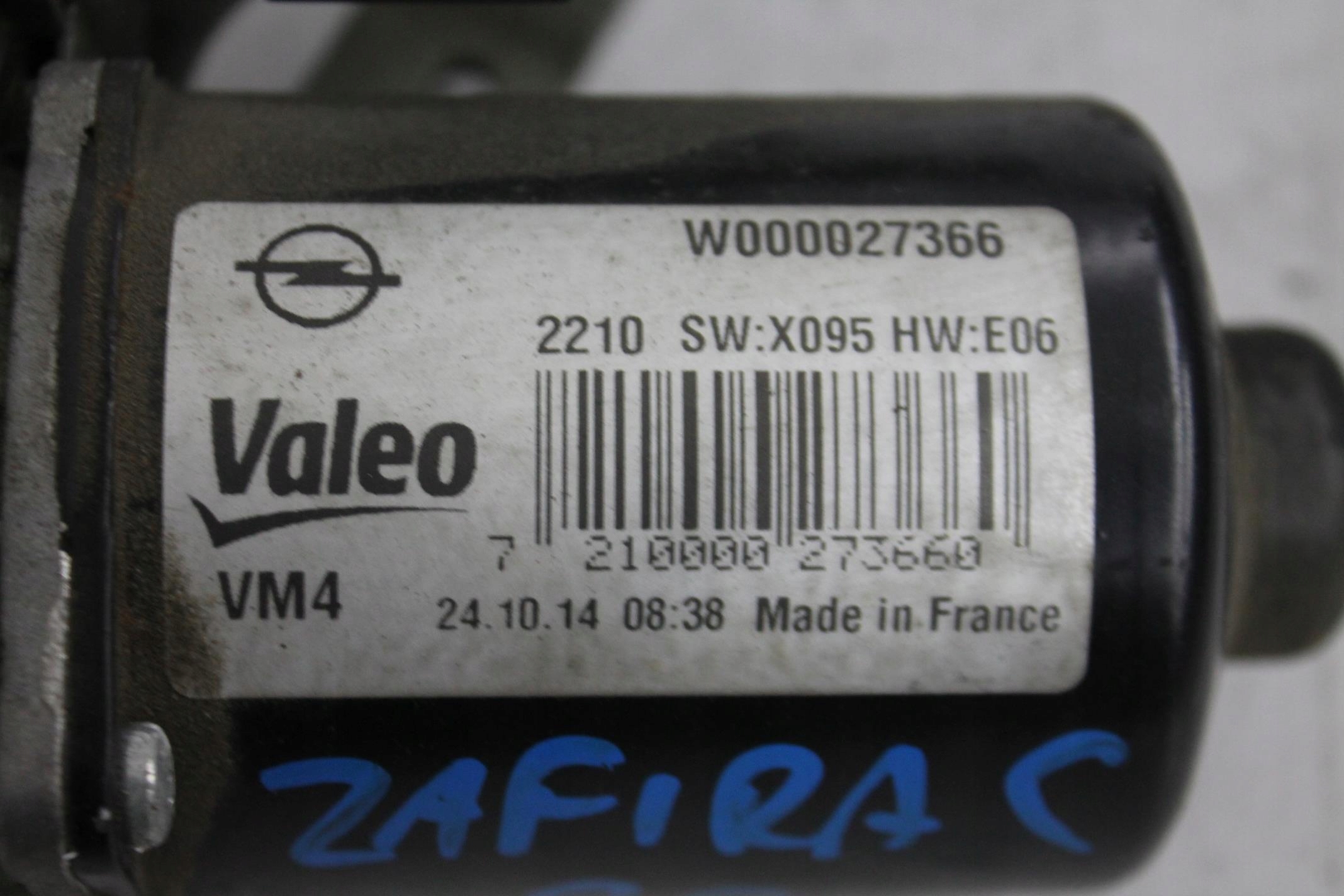 wiper mechanism front W000027366 ZAFIRA C UK