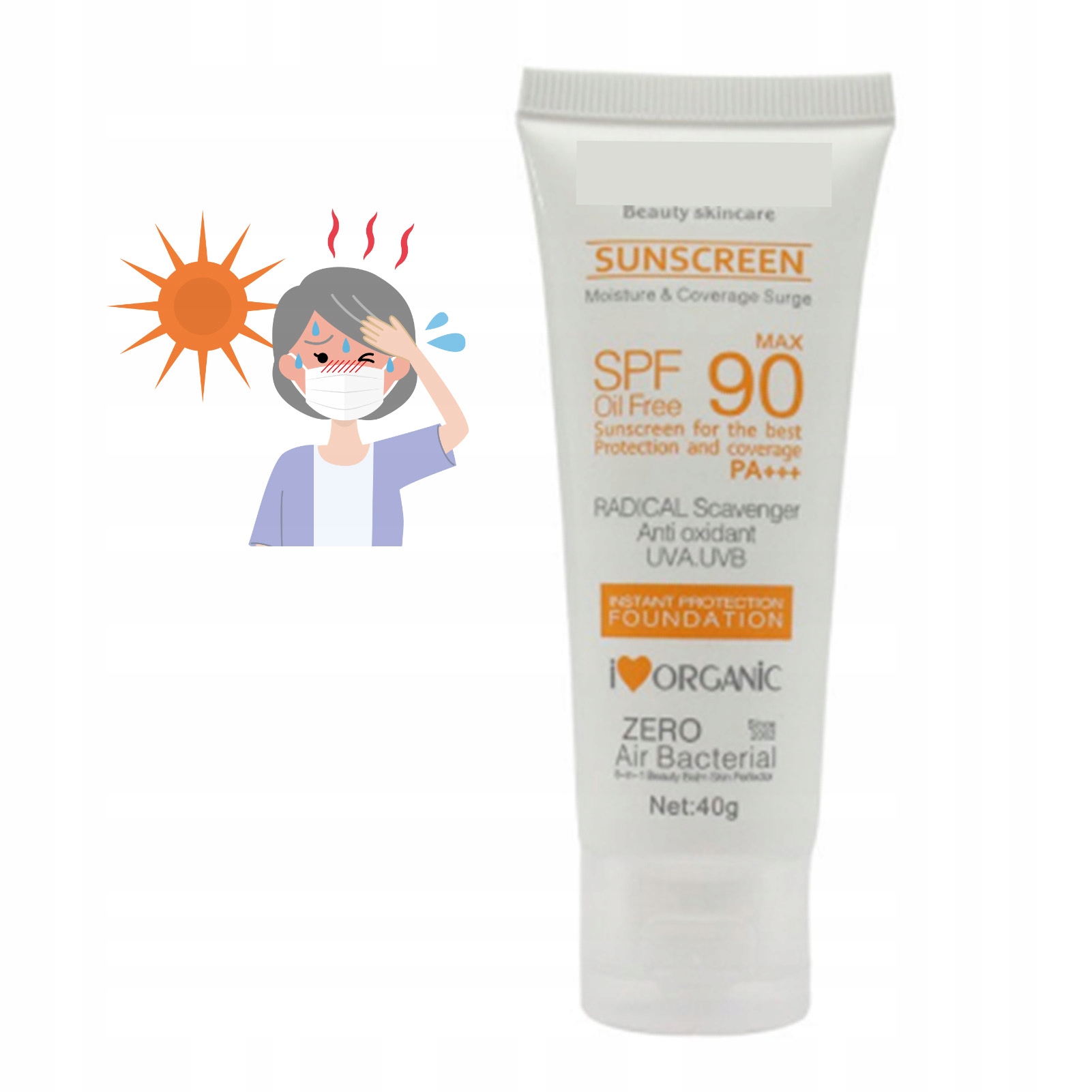 DISAAR SUN MLECZKO PRZECIWSŁONECZNE SPF 90 40ML Marka bez marki