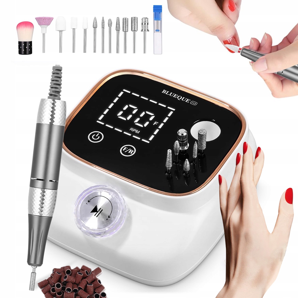 Elektrická Leštička Na Nehty S LCD Displejem 45000 Ot/min