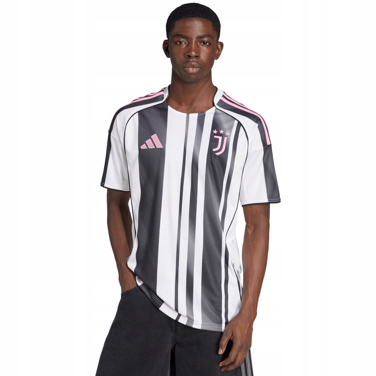Koszulka męska adidas Juventus Home 25/26 biało-czarna JJ4320 XL