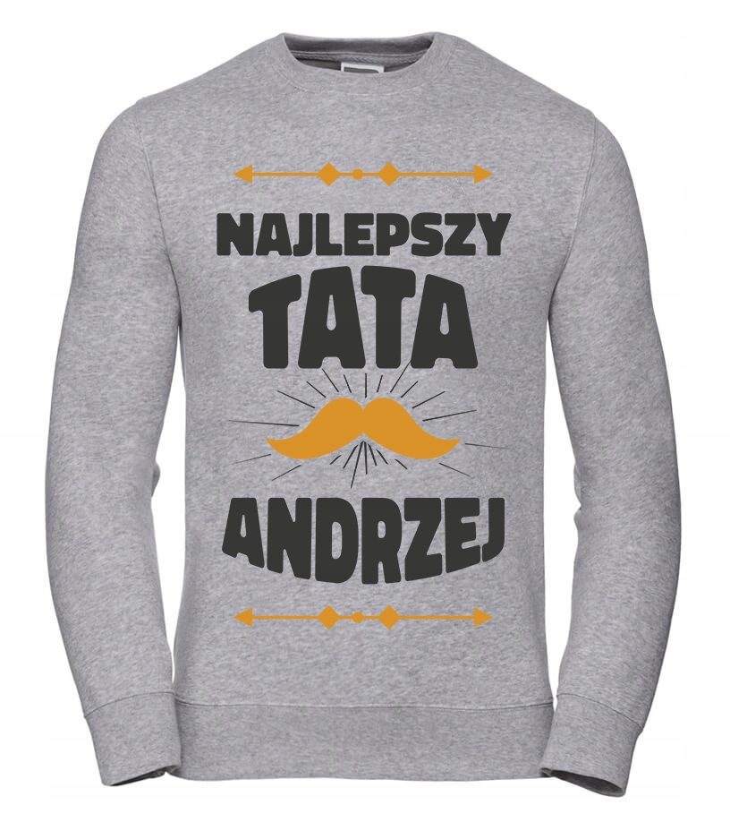 Pánská Mikina Vousy Nejlepší táta [vyber Si Jméno] S Šedá Pro něj Chlapa Manžel