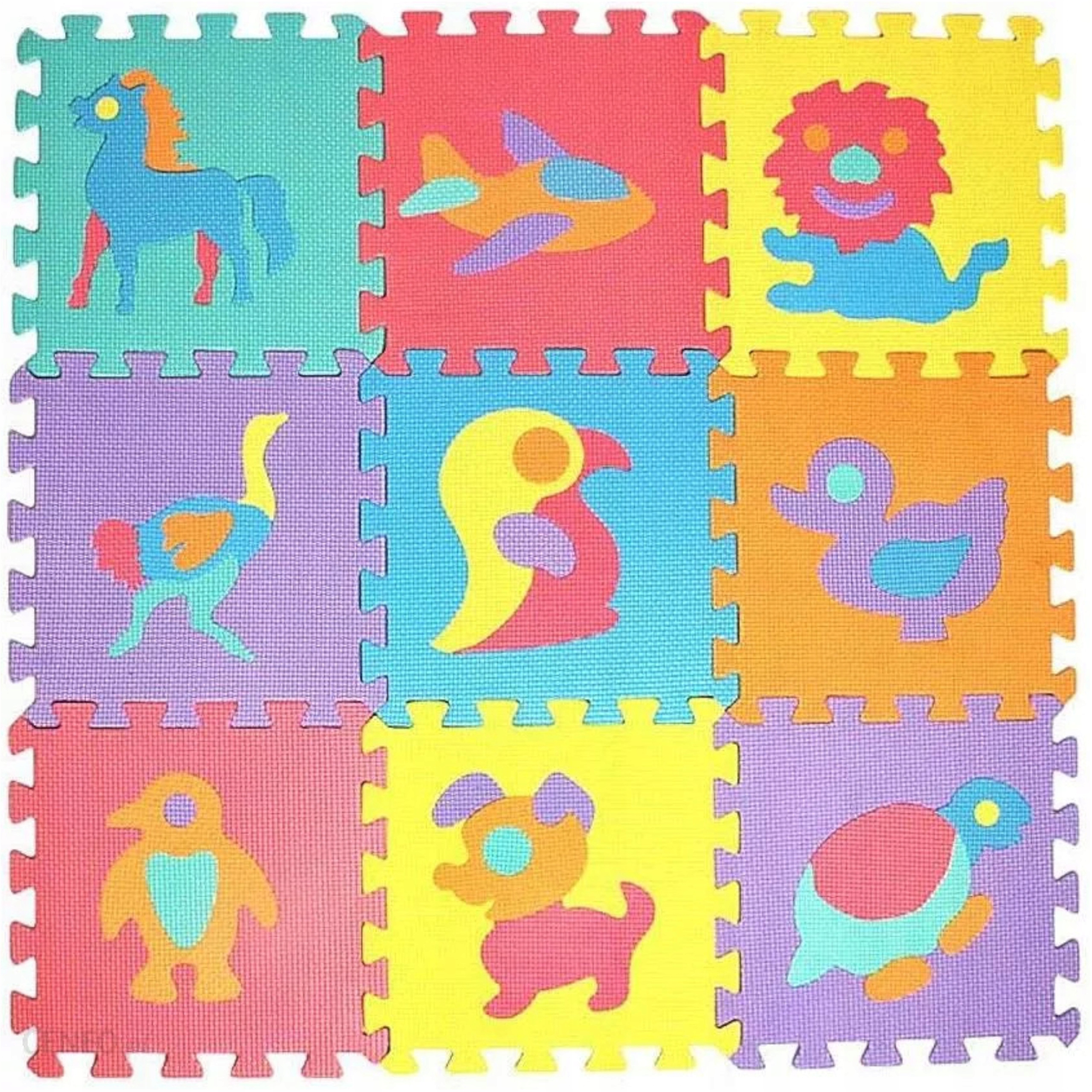 Mata piankowa puzzle zestaw piankowy 10szt. zwierzęta zoo nauka zabawa Kolekcja Puzzle piankowe