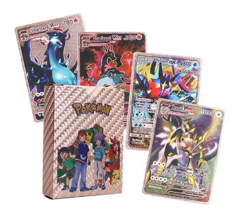 

Legendarne Karty Pokemon Złote Kolorowe 55szt