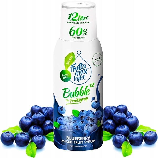 Syrop do saturatora Soda FruttaMax BORÓWKA LIGHT 500 ml na 12 l Marka Fruttamax