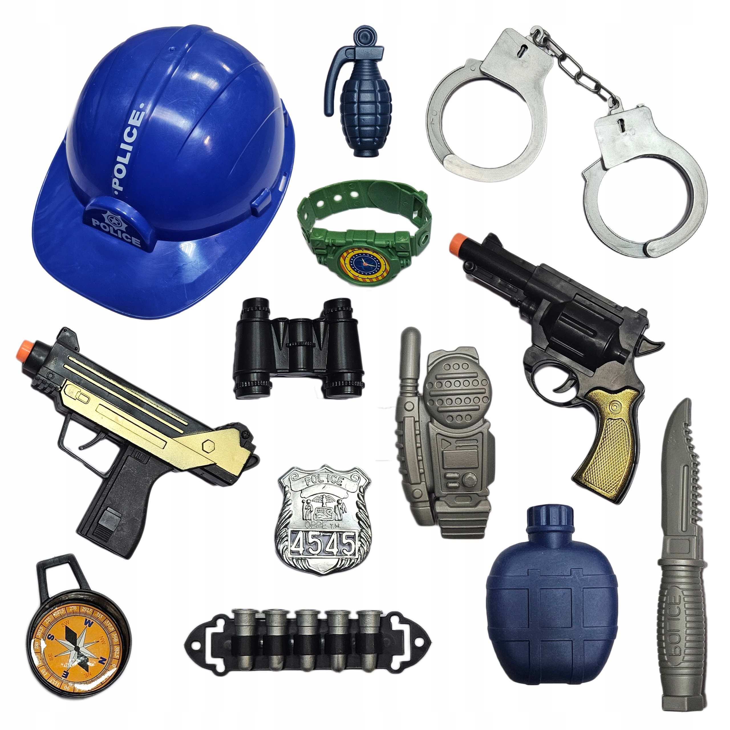 POLICJANT STRÓJ KARNAWAŁOWY POLICJA 110/116 Rozmiar M KOSTIUM + AKCESORIA Płeć Chłopcy