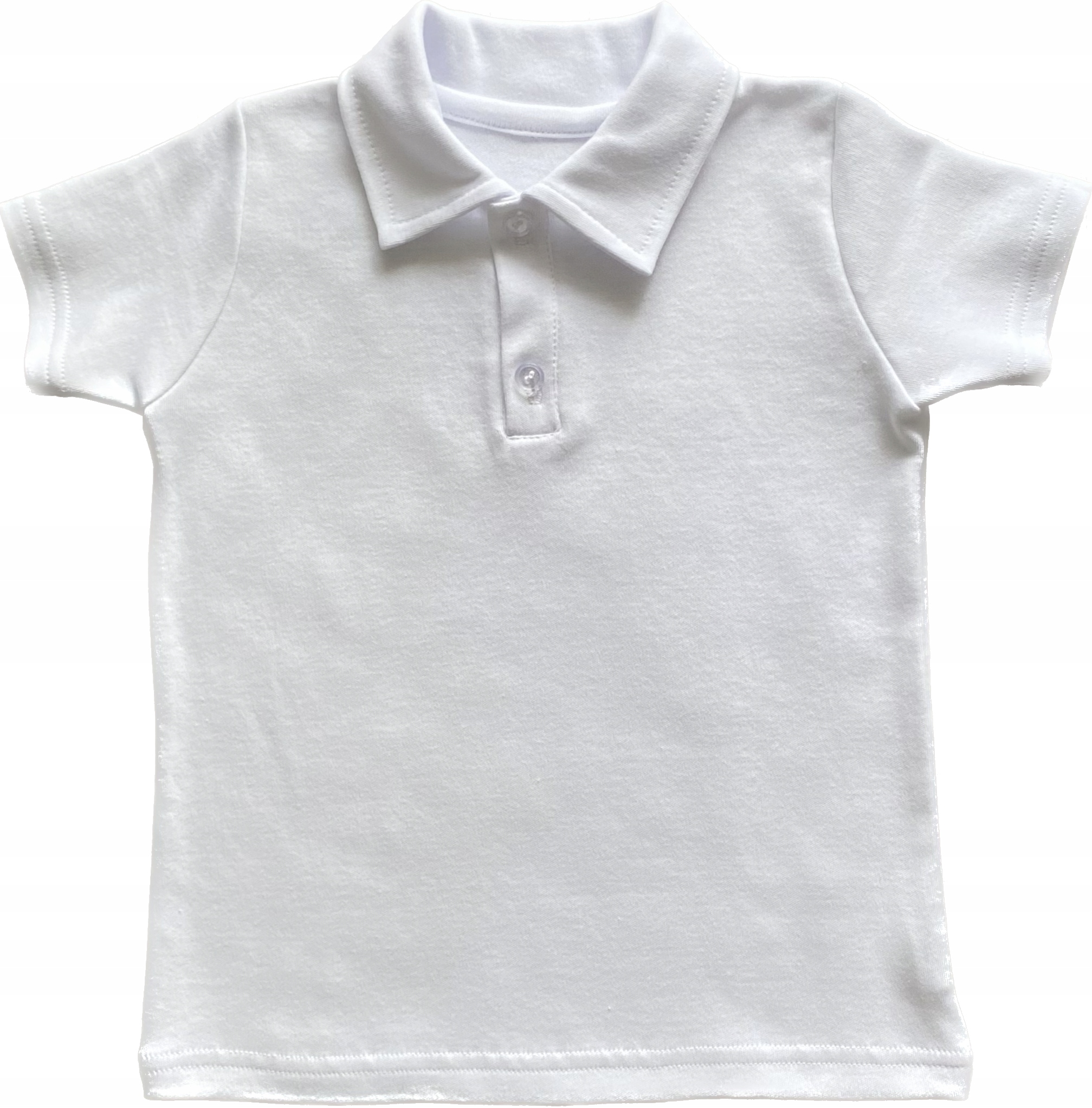 BIAŁA CHŁOPIĘCA BLUZKA Z KOŁNIERZYKIEM KRÓTKI RĘKAW ROZ. 110