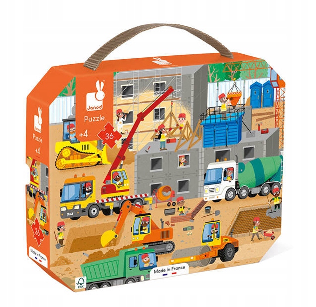 

Puzzle w walizce Plac budowy 36 elementów 4+ Made