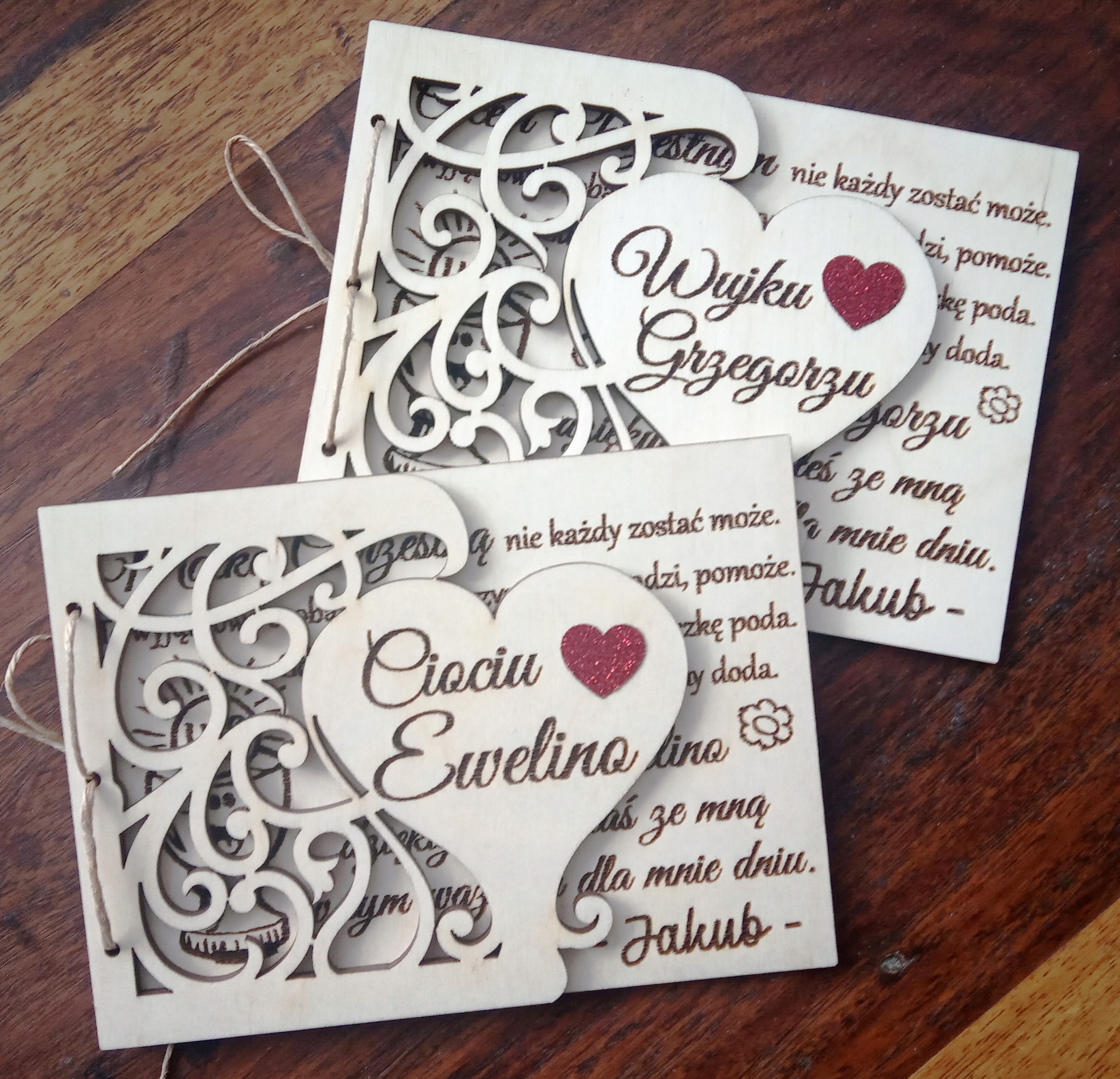 Podziękowanie dla Chrzestnych Komunia Święta Rodzaj inny