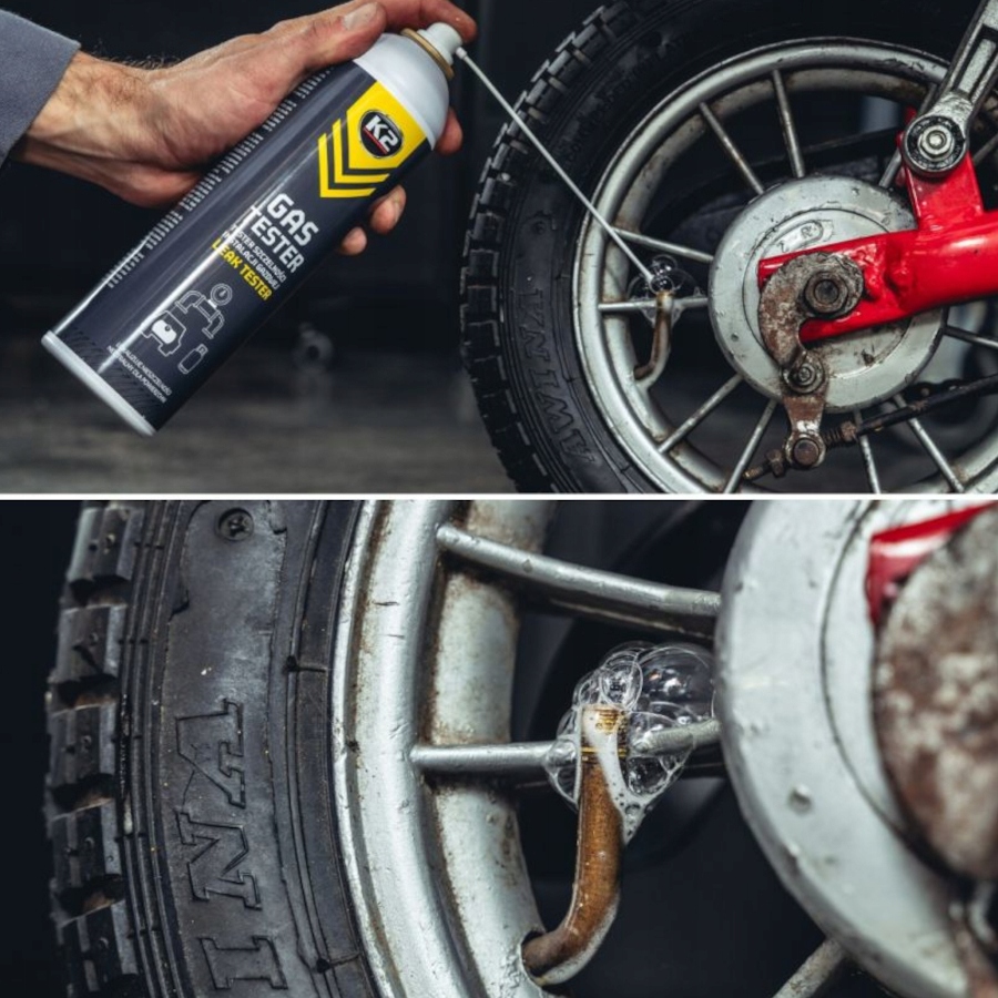 Wykrywacz nieszczelności gazu K2 Gas Tester 400ml Waga produktu z opakowaniem jednostkowym 0.4 kg