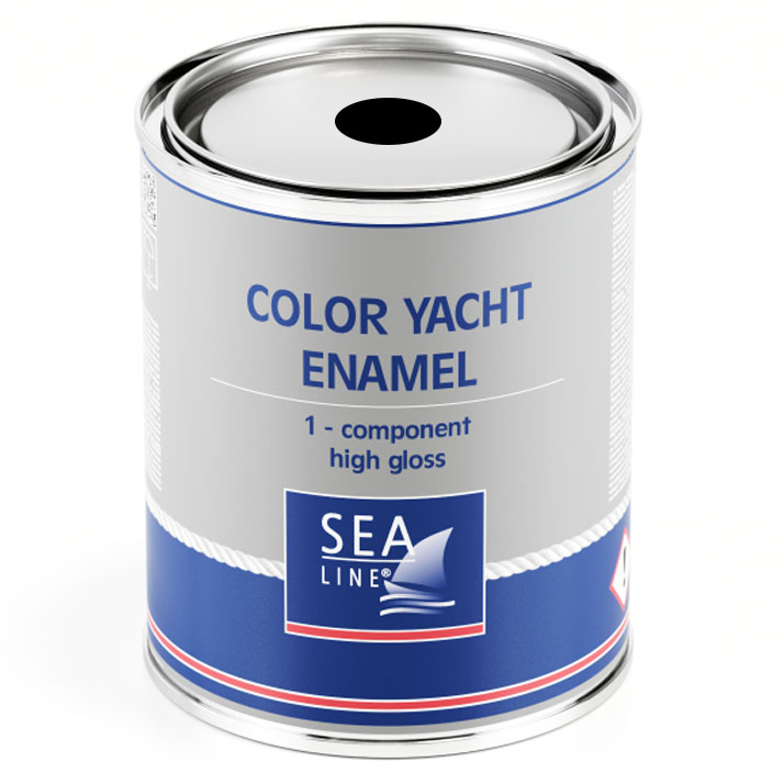Farba Emalia Jachtowa Do Łodzi Jachtu Czarna 0,75L 1K Sea Line
