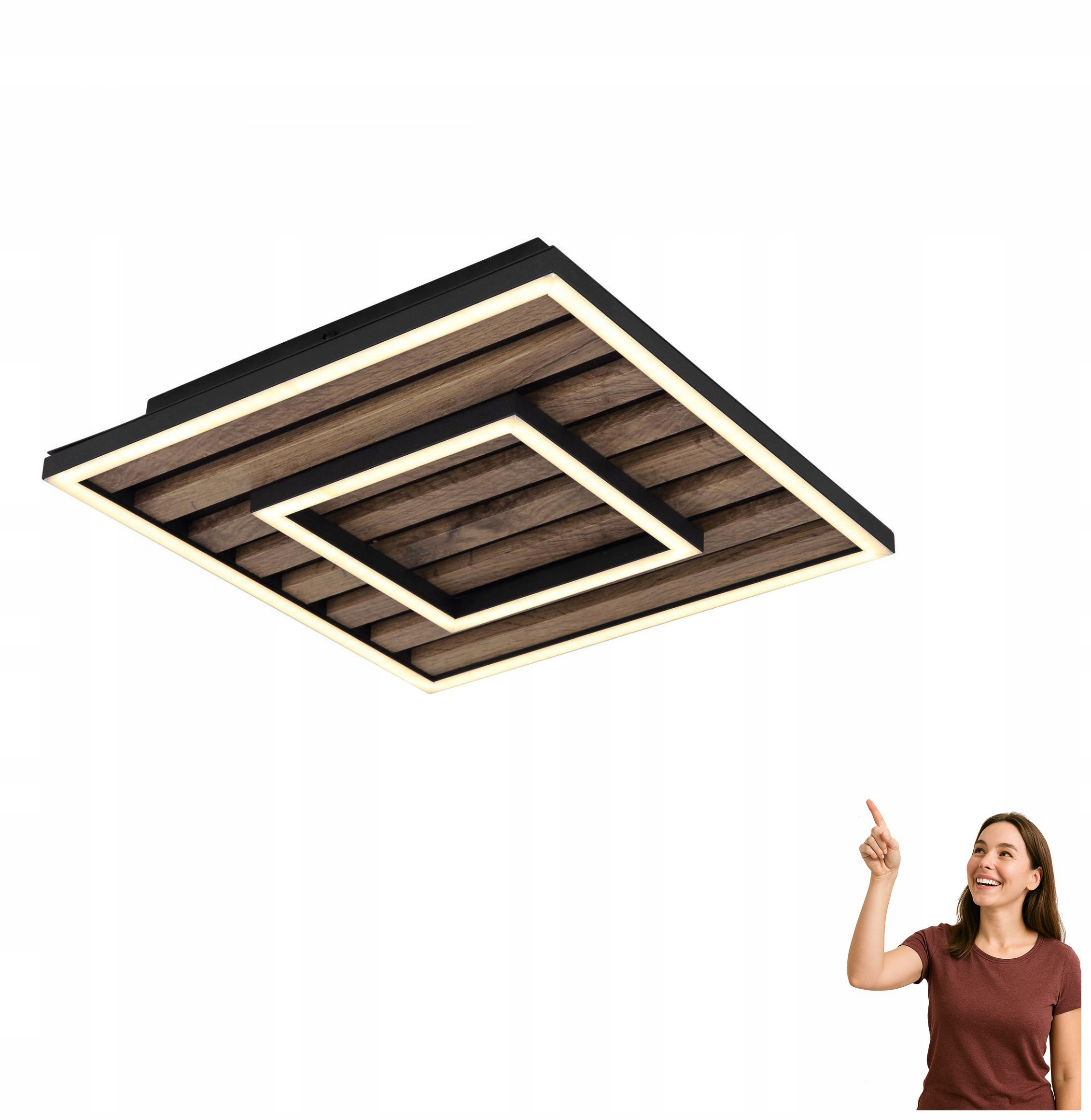 Led stropná lampa 18W Woody 67345D Globo