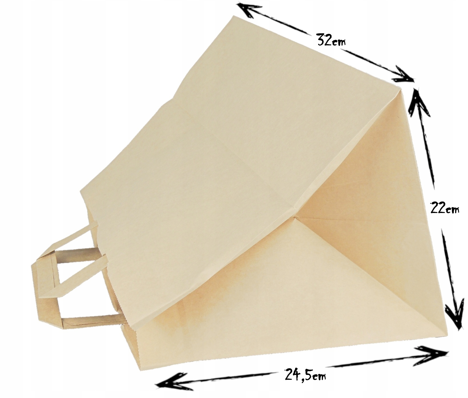 TORBA CATERING PAPIEROWA 320x220x245 10szt wynos Marka inna