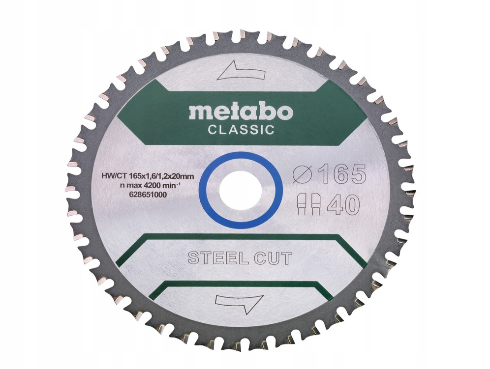 Metabo Piła Tarczowa 165X20MM 40Z Tarcza Do Płyt Warstwowych Z Blachą