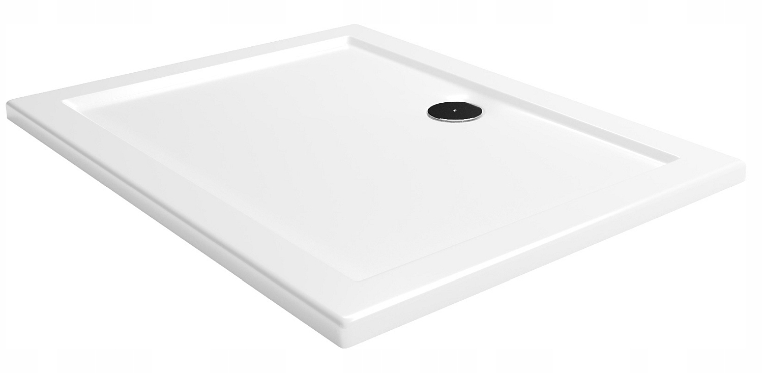 Nízká sprchová vanička obdélníková bílá akrylová 120x90 cm