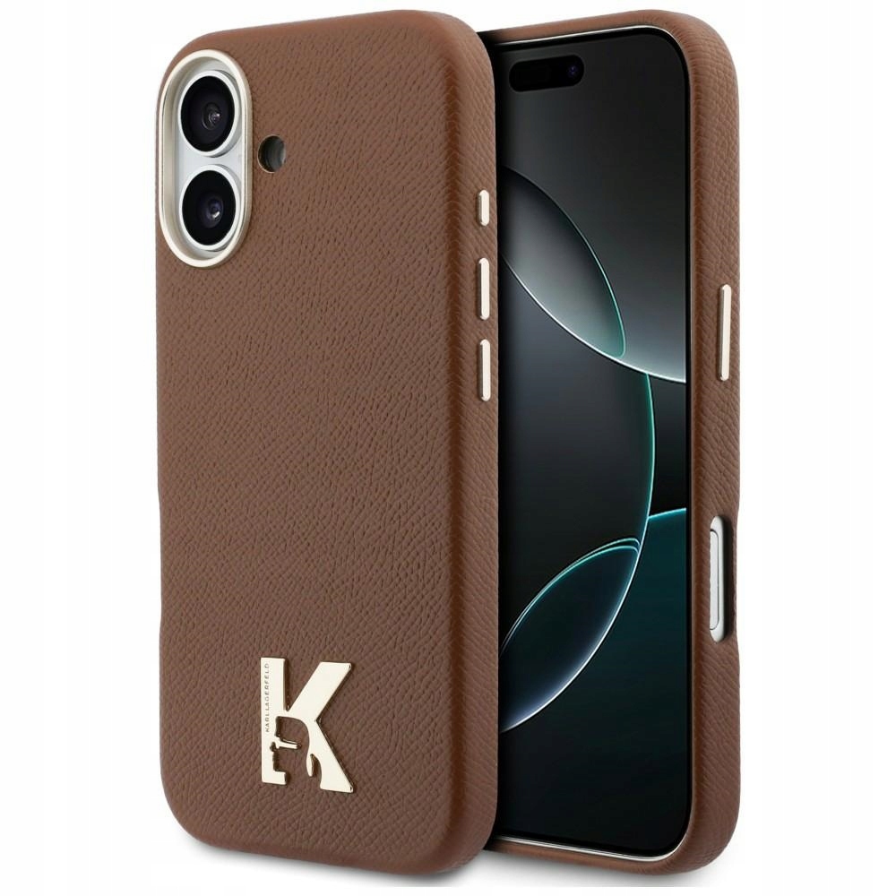 Pouzdro Karl Lagerfeld Karl Head Logo MagSafe pro iPhone 17, hnědé