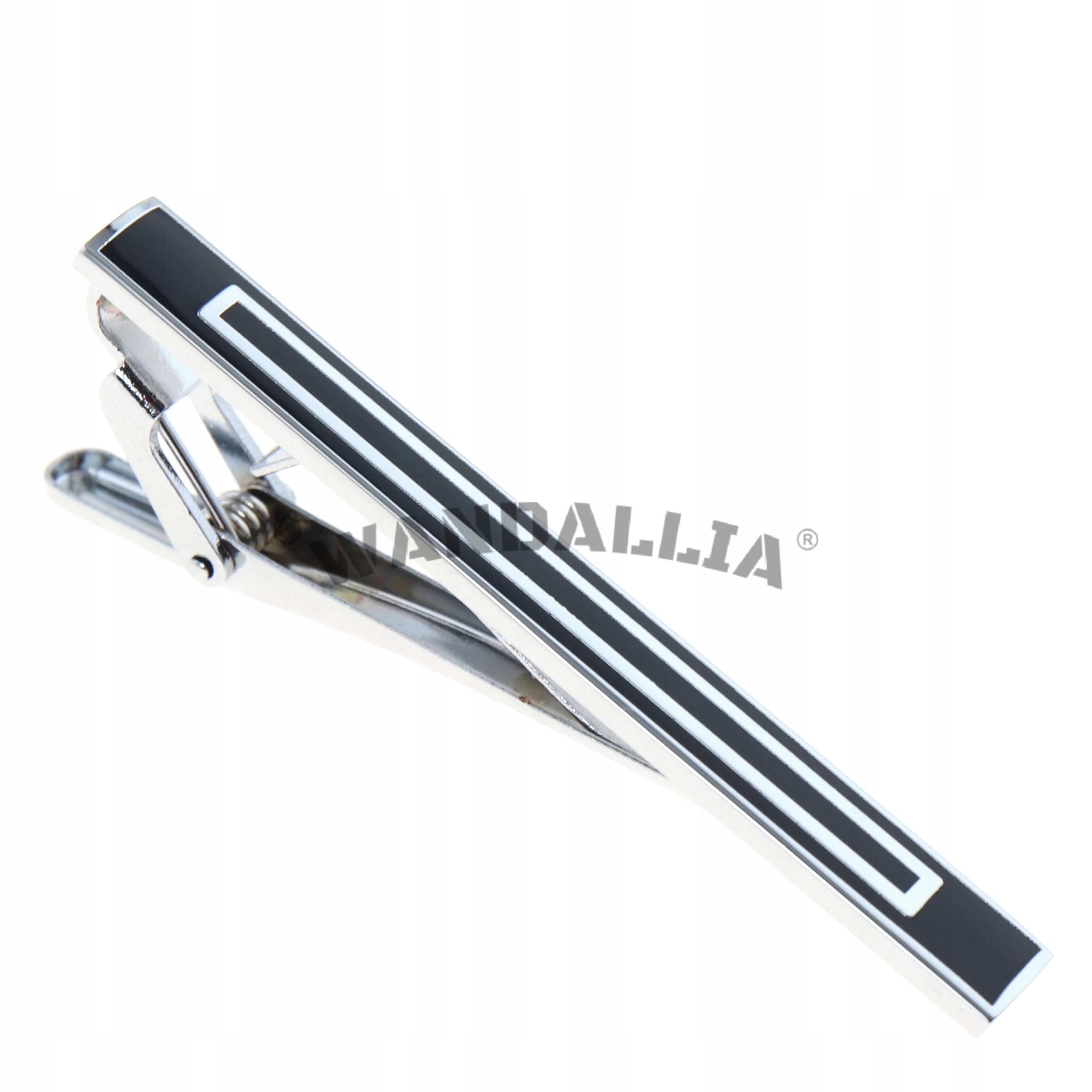 WANDALLIA Spinka do Krawata SP-KR-102 Klasyczna Srebrna dł.6cm Marka Wandallia