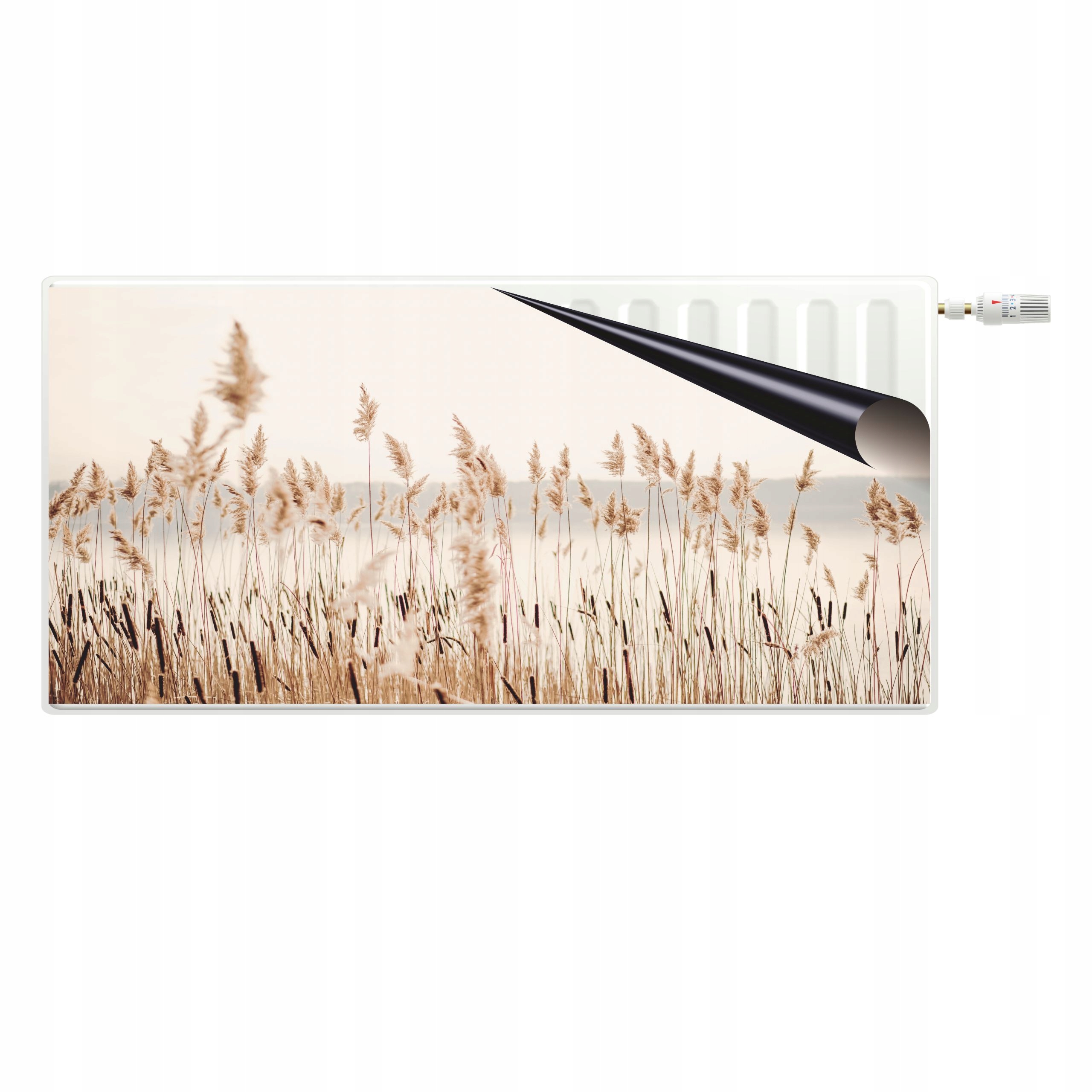 Béžová maska na radiátor Kryt radiátoru Magnetická podložka 60x120