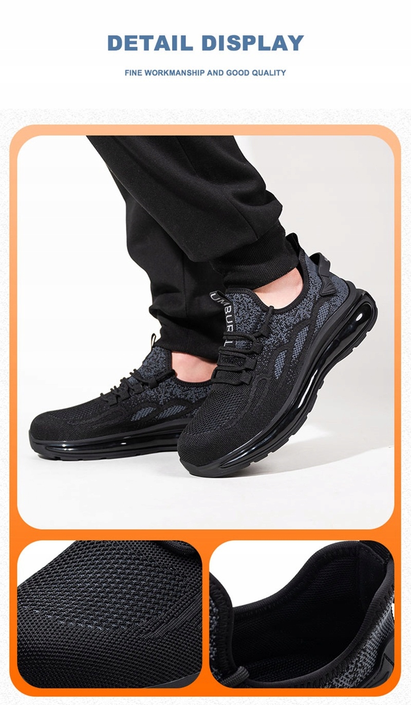 Buty robocze PÓŁBUTY BHP z noskiem SPORTOWE LEKKIE 36-42 Cechy dodatkowe oddychające