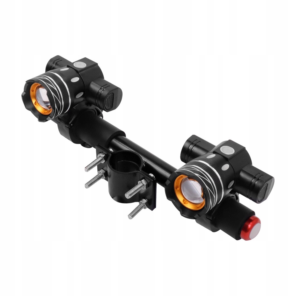 2x Led lampa upevňovací příčka pro sloupek volantu pro koloběžku