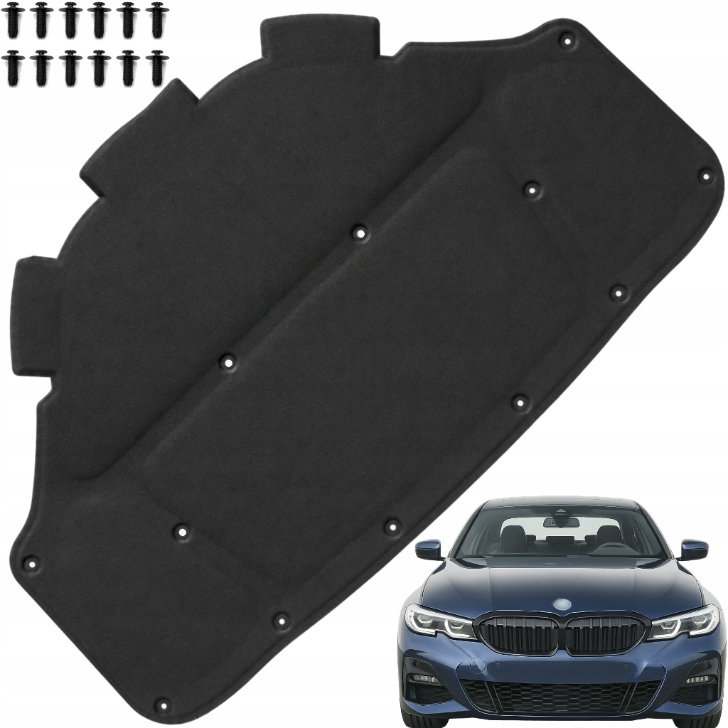 Odhlučnění masky Izolace podbití Bmw 3 G20 G21 18r+ sponky Hq