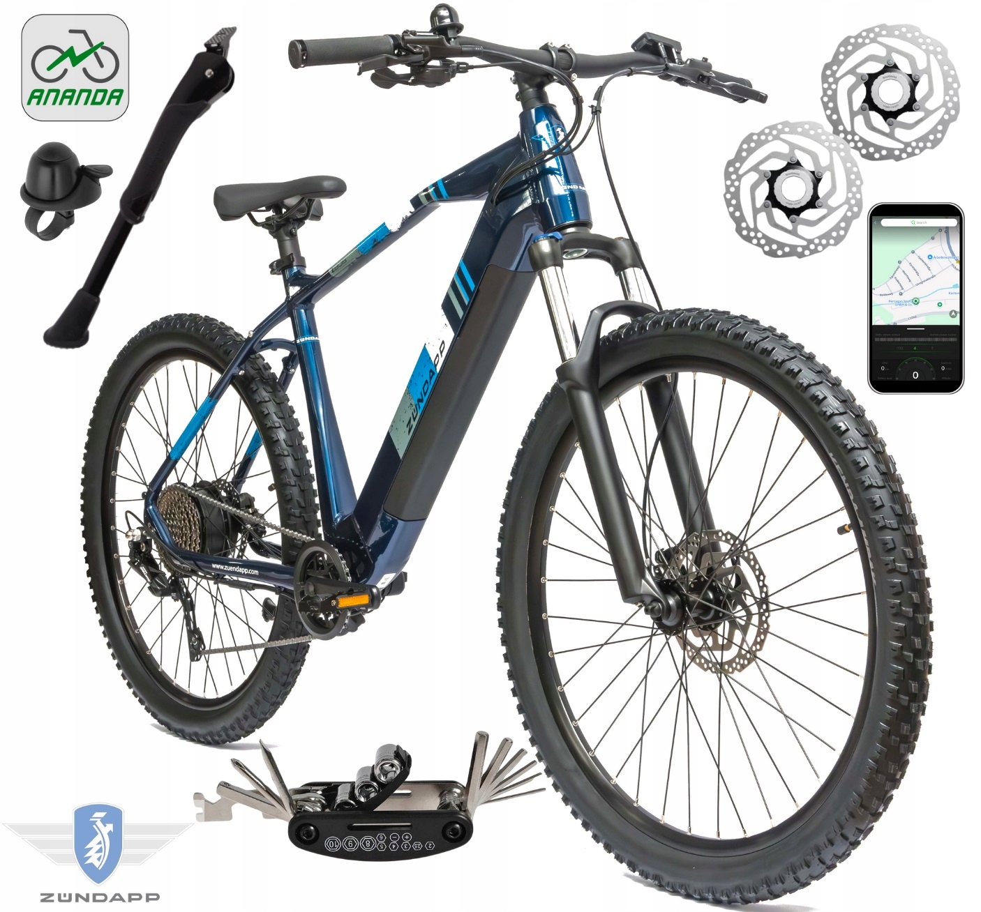 Rower Elektryczny Męski Damski Górski 27,5 Mtb Shimano Deore 2025 Aplikacja