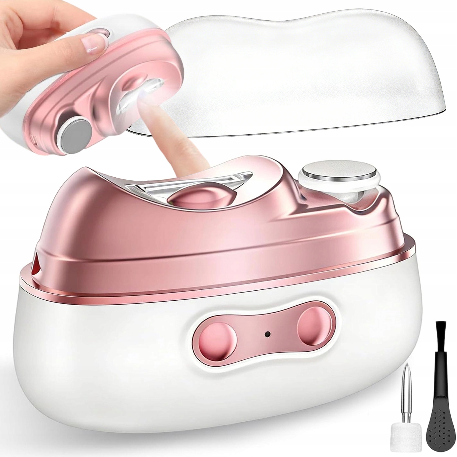 Elektrický Automatický Kleštičky Na Nehty 4V1 Usb S Led Uv Světlem