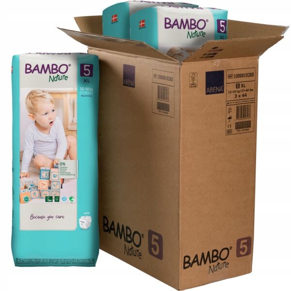 Pieluszki dla dzieci Bambo Nature 5 junior (12-18 kg, 44szt.)