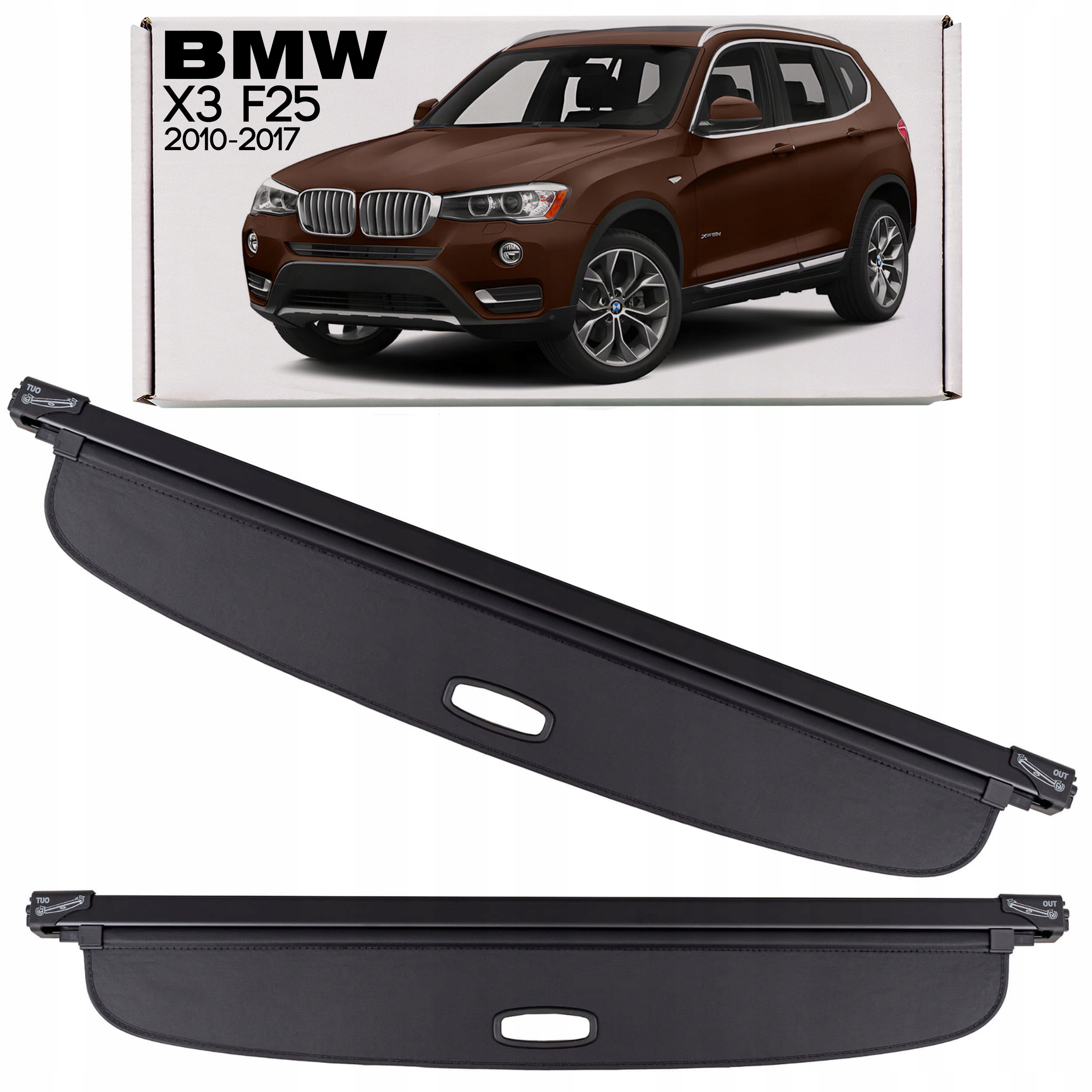 Roleta Zavazadlového Prostoru Černá Bmw X3 F25 2010-2017 51477335263