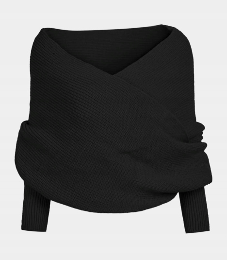 CIEPŁY SWETER SZAL Z RĘKAWAMI NARZUTKA KOLORY Marka SNM