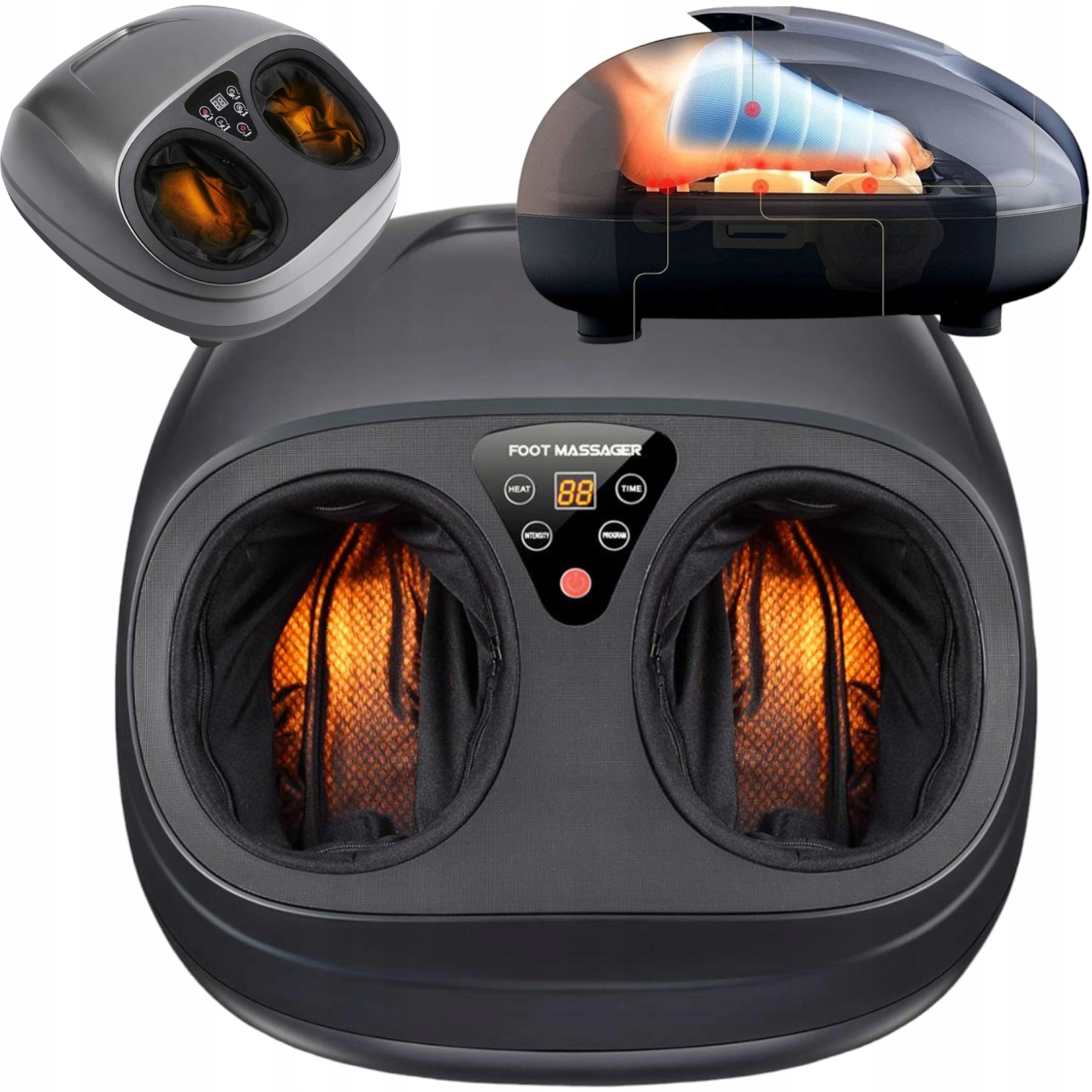 Masażer stóp nóg Shiatsu Do masażu rolujący uciskowy z podczerwienią roller