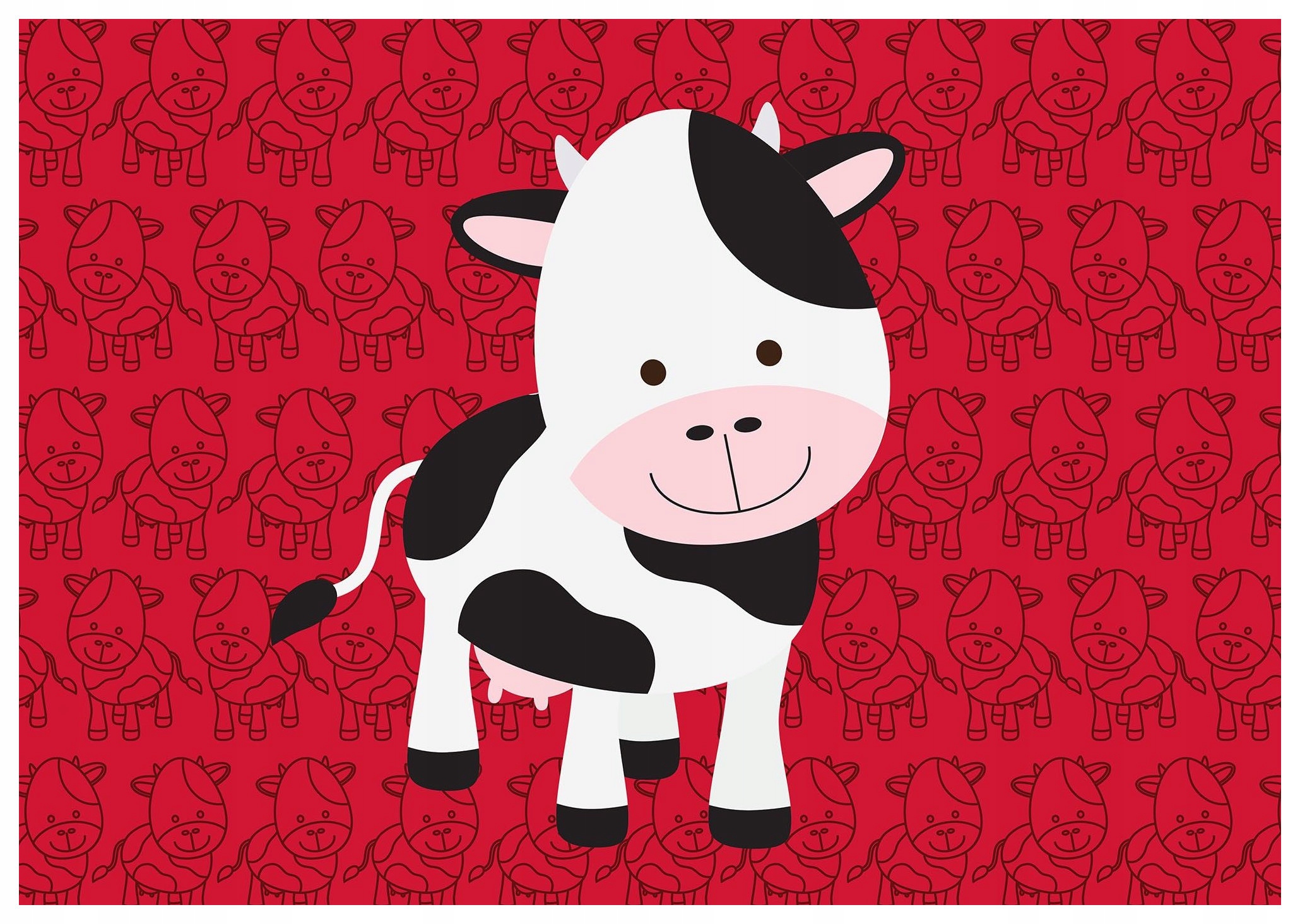 Fototapeta Veselá kráva do dětského pokoje vinylová 416x254 lepidlo